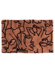 furn. Brown Everybody Abstract 100% Cotton Bath Mat - Image 2 of 3