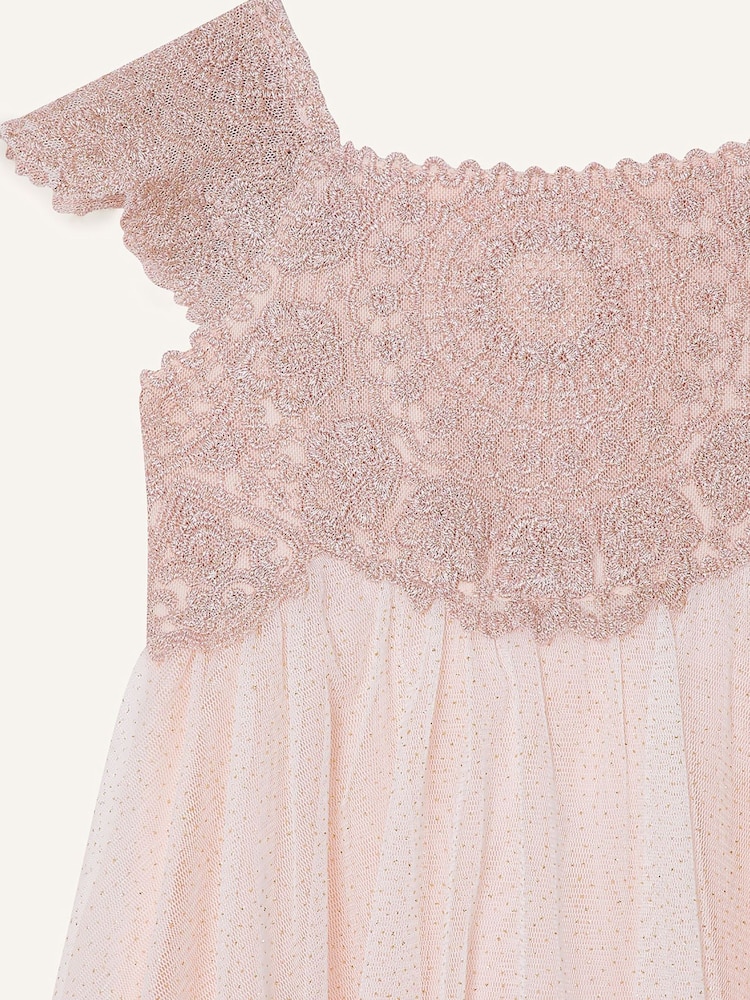 Monsoon Pink Baby Estella Dress - Image 3 of 3