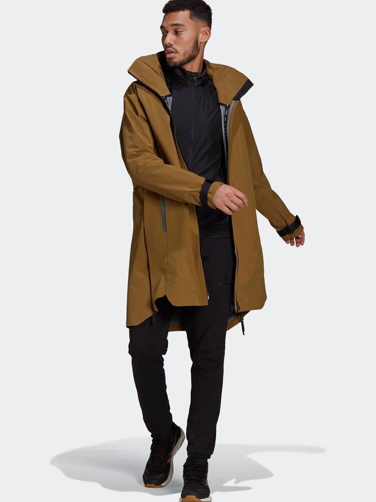 adidas Brown MYSHELTER RAIN.RDY Parka - Image 1 of 6