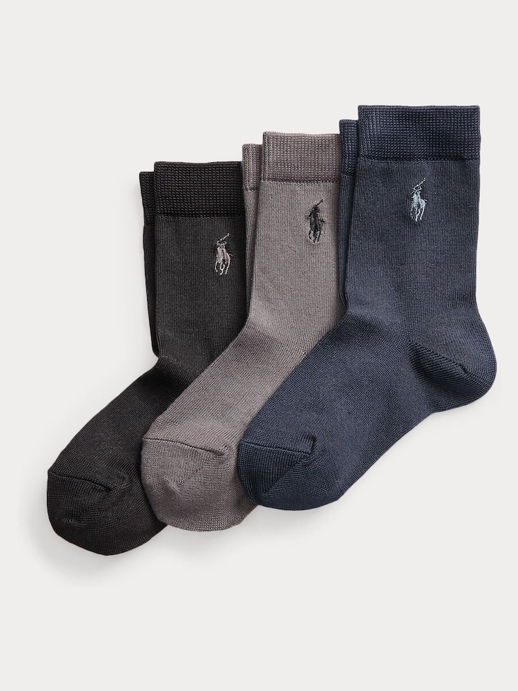 Polo Ralph Lauren deška modrina 100% Bombaž izredno lepo logotip nogavice 3 komplet - Slika 1 iz 7 Polo Ralph Lauren deška modrina 100% Bombaž izredno lepo logotip nogavice 3 komplet - Slika 1 iz 7