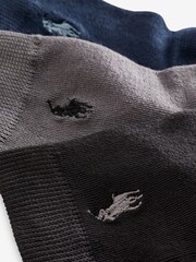 Polo Ralph Lauren deška modrina 100% Bombaž izredno lepo logotip nogavice 3 komplet - Slika 6 iz 7