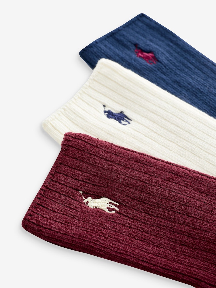 Polo Ralph Lauren Fantje uniseks bombažne nogavice Crew z logotipom 3 Pack - Slika 7 iz 7