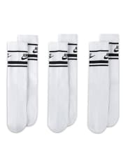 Nike White Sportswear Everyday Essential White Crew Socks 3 Pack - Image 2 of 4