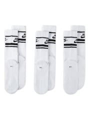 Nike White Sportswear Everyday Essential White Crew Socks 3 Pack - Image 3 of 4