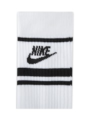 Nike White Sportswear Everyday Essential White Crew Socks 3 Pack - Image 4 of 4