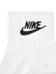 Vit/Röd - Nike Everyday Essential Ankel 100% bomull Strumpor 3 Paket - Bild 4 av 4