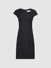 Reiss Black Haisley Tailored Dress - Image 2 of 7