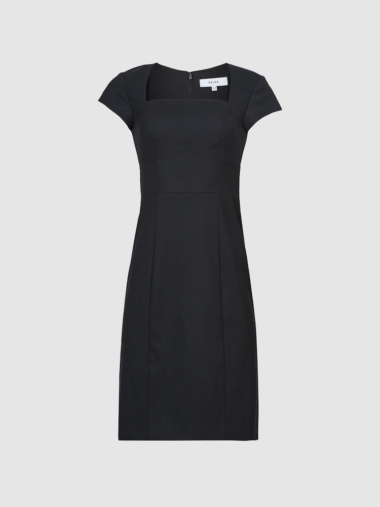 Reiss Black Haisley Tailored Dress - Image 2 of 7
