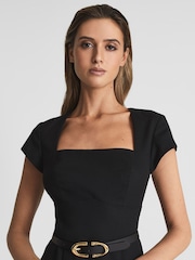 Reiss Black Haisley Tailored Dress - Image 4 of 7