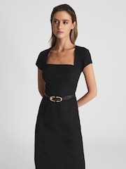 Reiss Black Haisley Tailored Dress - Image 6 of 7