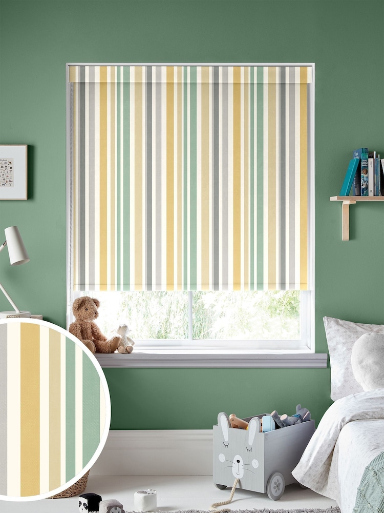 Yellow Multi Stripe Made To Measure Roller Blind - Image 1 of 6