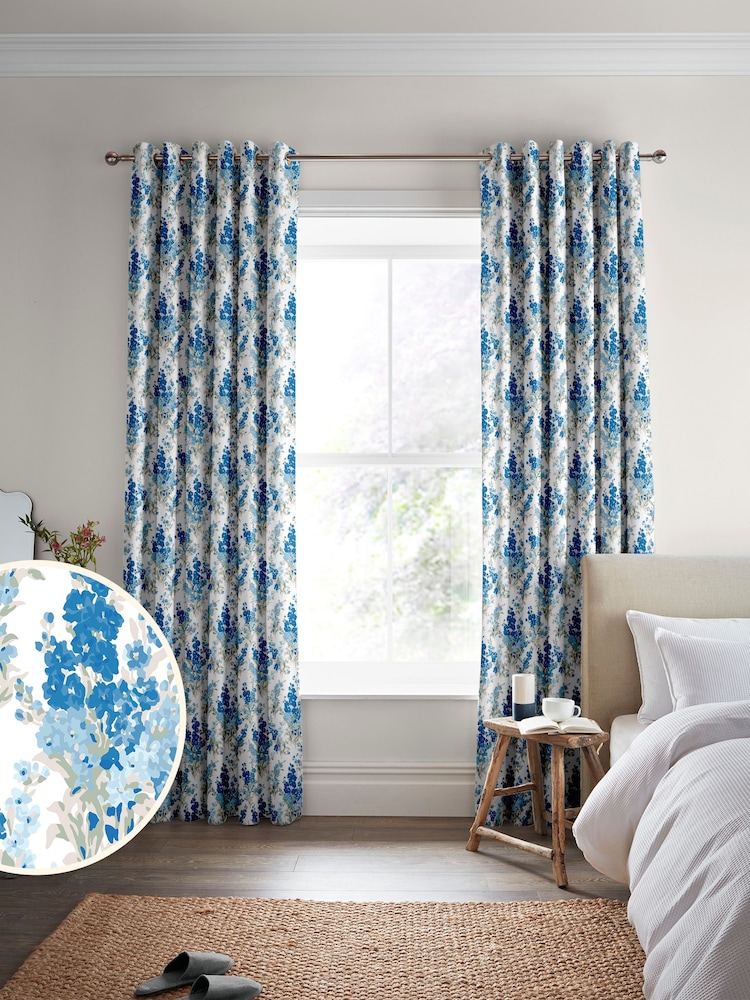 Laura Ashley Blue Sky Stocks Made To Measure Curtains - Image 2 of 9