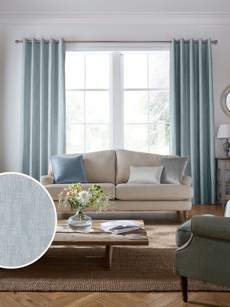 Laura Ashley Mid Seaspray Whinfell Made To Measure Curtains - Image 2 of 9