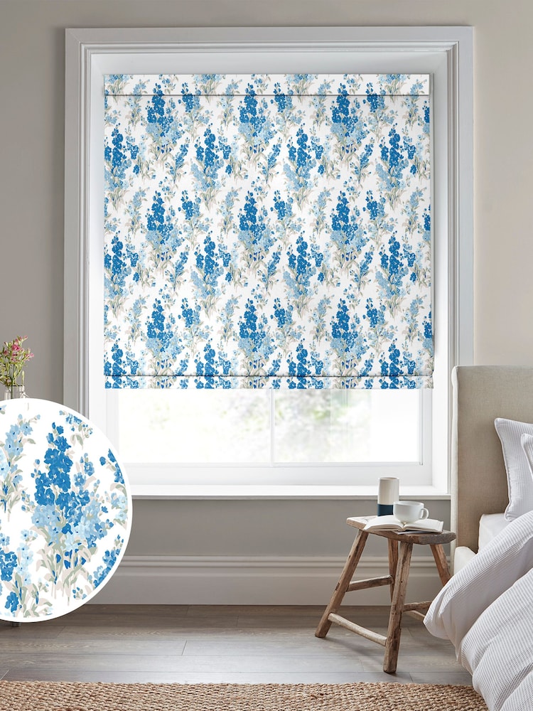 Laura Ashley Blue Sky Stocks Made To Measure Roman Blind - Image 1 of 7