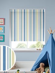 Blue Multi Stripe Made To Measure Roller Blind - Image 1 of 6