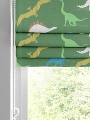 Green Multi Dino Made To Measure 100% Cotton Roman Blind - Image 2 of 6