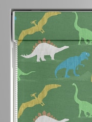 Green Multi Dino Made To Measure 100% Cotton Roman Blind - Image 3 of 6
