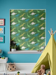 Green Multi Dino Made To Measure 100% Cotton Roman Blind - Image 5 of 6