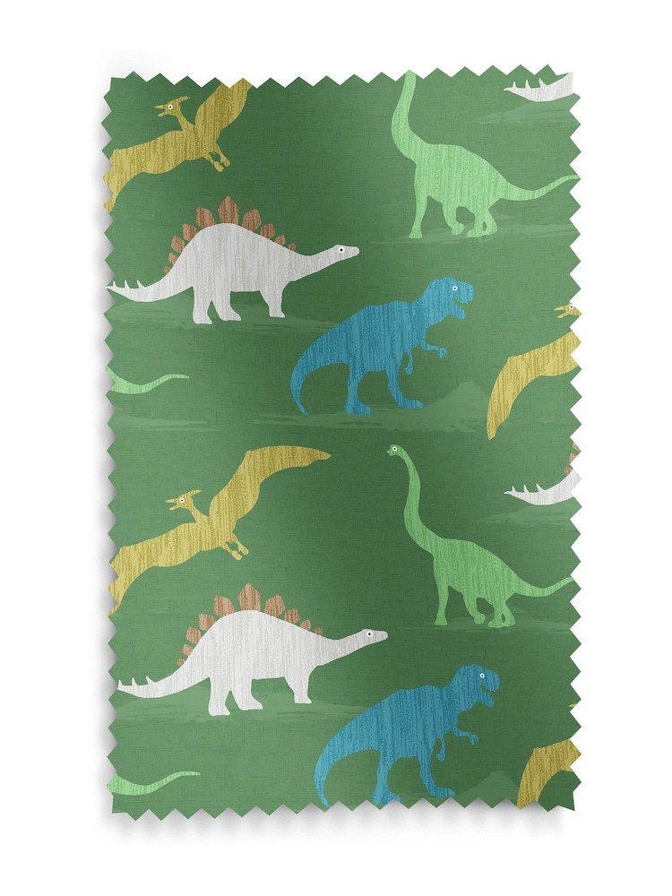 Green Multi Dino Made To Measure 100% Cotton Roman Blind - Image 6 of 6