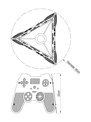 Black Metal Game Controller Easy Fit Light shade - Image 4 of 4