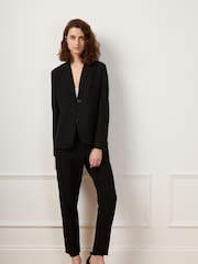 French Connection Black Fino Glass Stretch Slim Trousers - Image 2 of 3