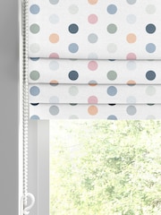 Multi Kids Polka Dots Made To Measure Roman 100% Cotton Blind - Image 2 of 6