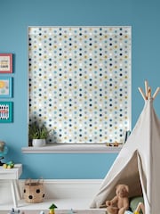 Sky Blue Kids Polka Dots Made To Measure Roman 100% Cotton Blind - Image 5 of 6