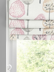 Blush Pink Trees Made To Measure Roman 100% Cotton Blind - Image 2 of 6