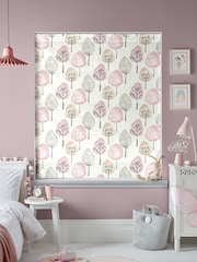 Blush Pink Trees Made To Measure Roman 100% Cotton Blind - Image 5 of 6