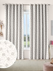 Laura Ashley Linen Natural Kids Ahoy Alphabet Made To Measure Curtains - Image 2 of 9
