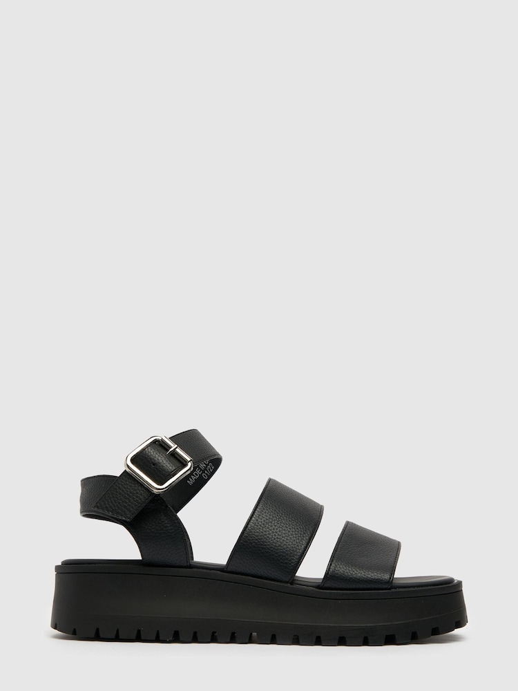 Schuh Black Tala Chunky Flatform Sandals - Image 1 of 8