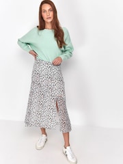 Sonder Studio Purple Soft Floral Midi Skirt - Image 1 of 5