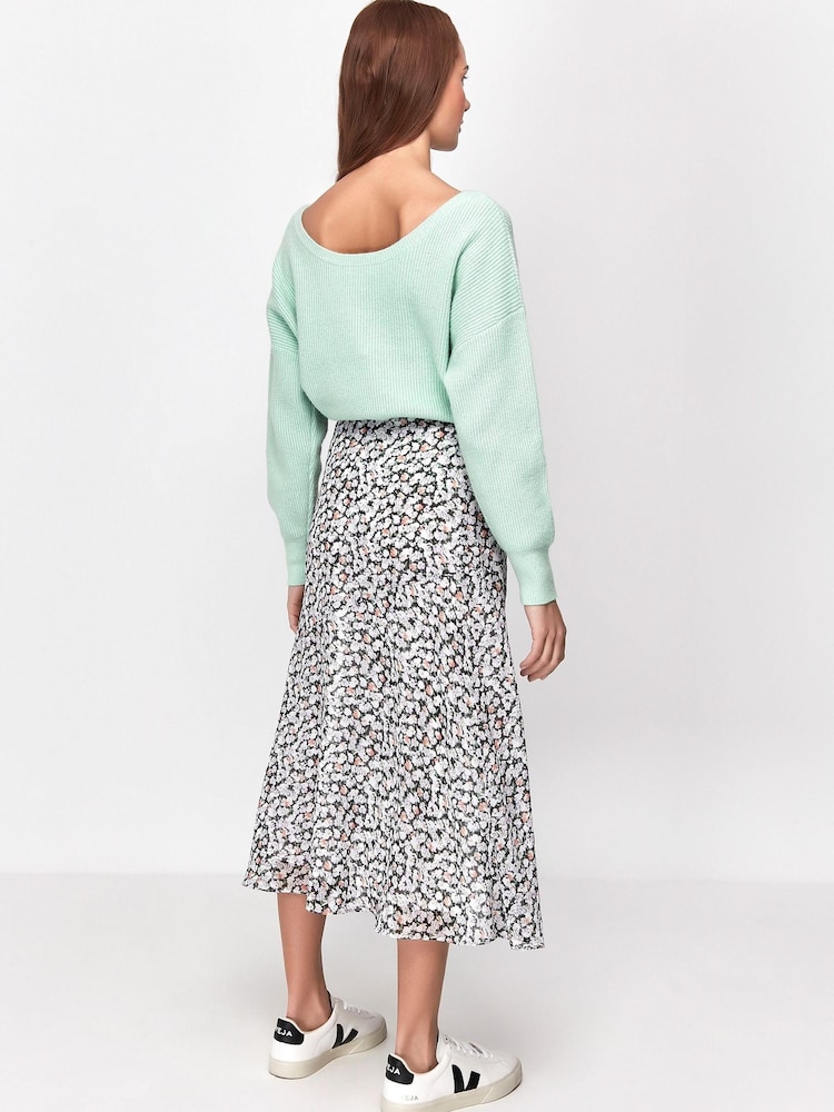 Sonder Studio Purple Soft Floral Midi Skirt - Image 2 of 5