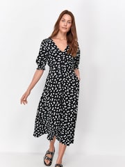 Sonder Studio Black Blossom Tea Dress - Image 1 of 5