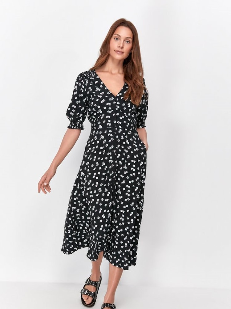 Sonder Studio Black Blossom Tea Dress - Image 1 of 5