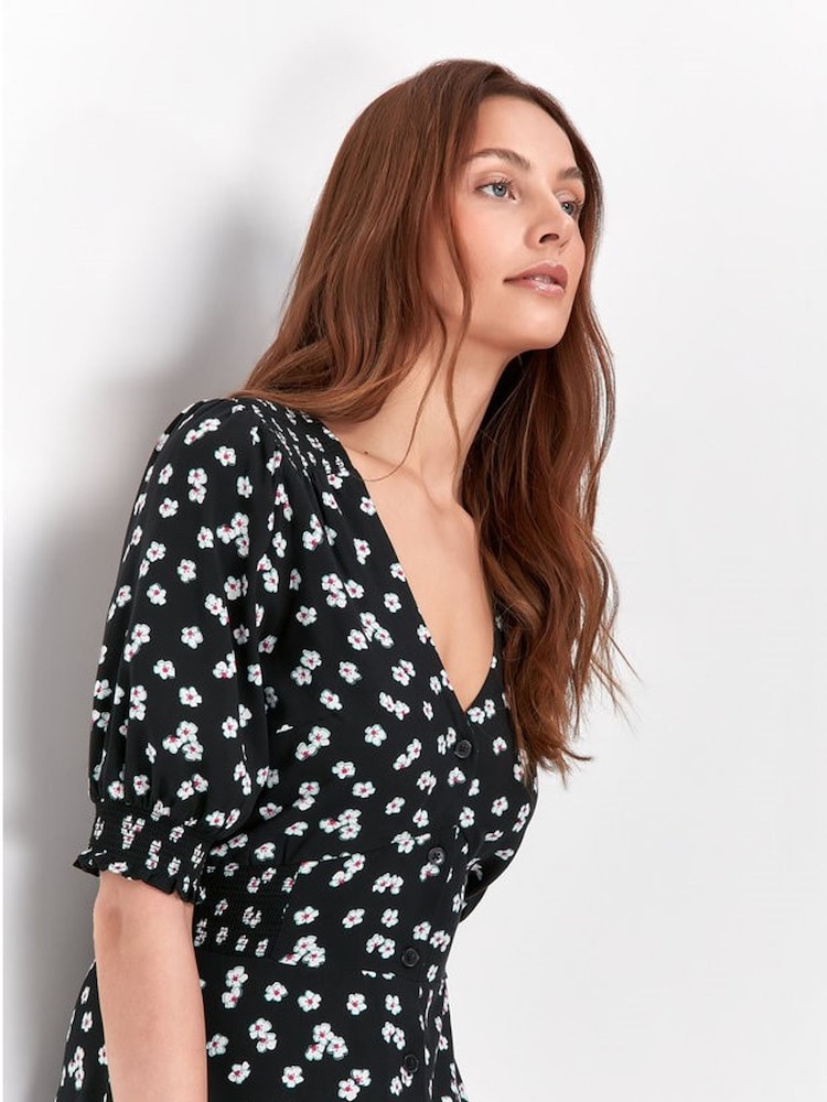 Sonder Studio Black Blossom Tea Dress - Image 2 of 5