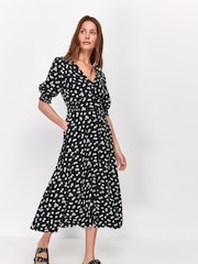 Sonder Studio Black Blossom Tea Dress - Image 3 of 5