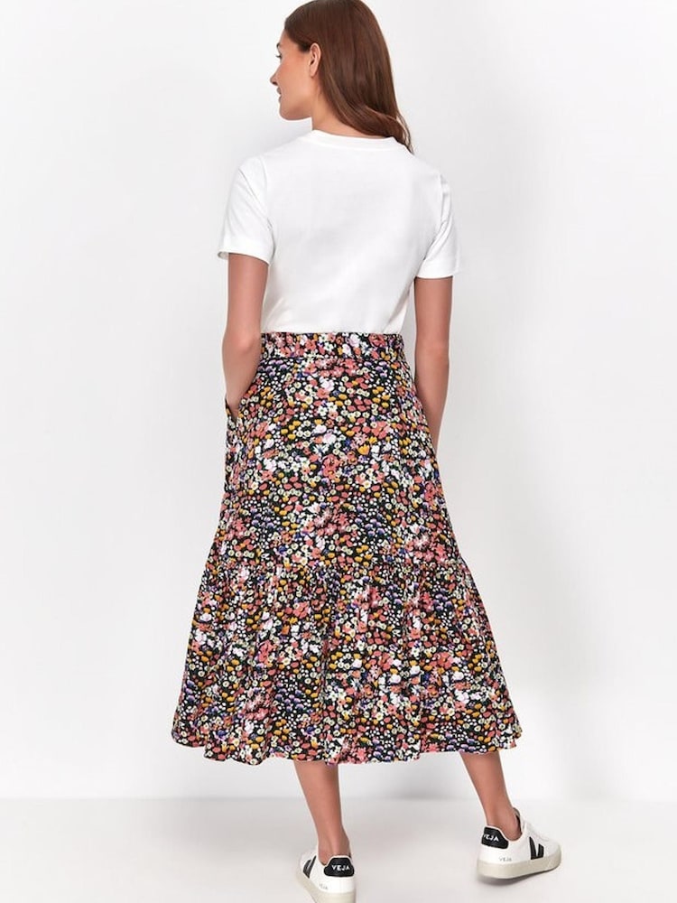 Sonder Studio Red Meadow Print Midi Skirt - Image 2 of 5