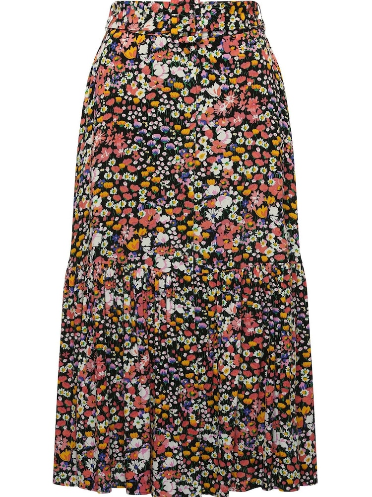 Sonder Studio Red Meadow Print Midi Skirt - Image 5 of 5