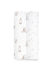 aden + anais White Essentials Silky Soft Muslin Blankets 2 Pack Healing Nature - Image 1 of 7