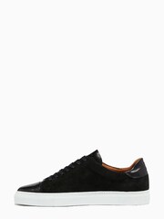 Oliver Sweeney Ossos Black Calf Leather/Suede Cupsole Trainers - Image 3 of 5