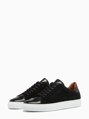 Oliver Sweeney Ossos Black Calf Leather/Suede Cupsole Trainers - Image 4 of 5