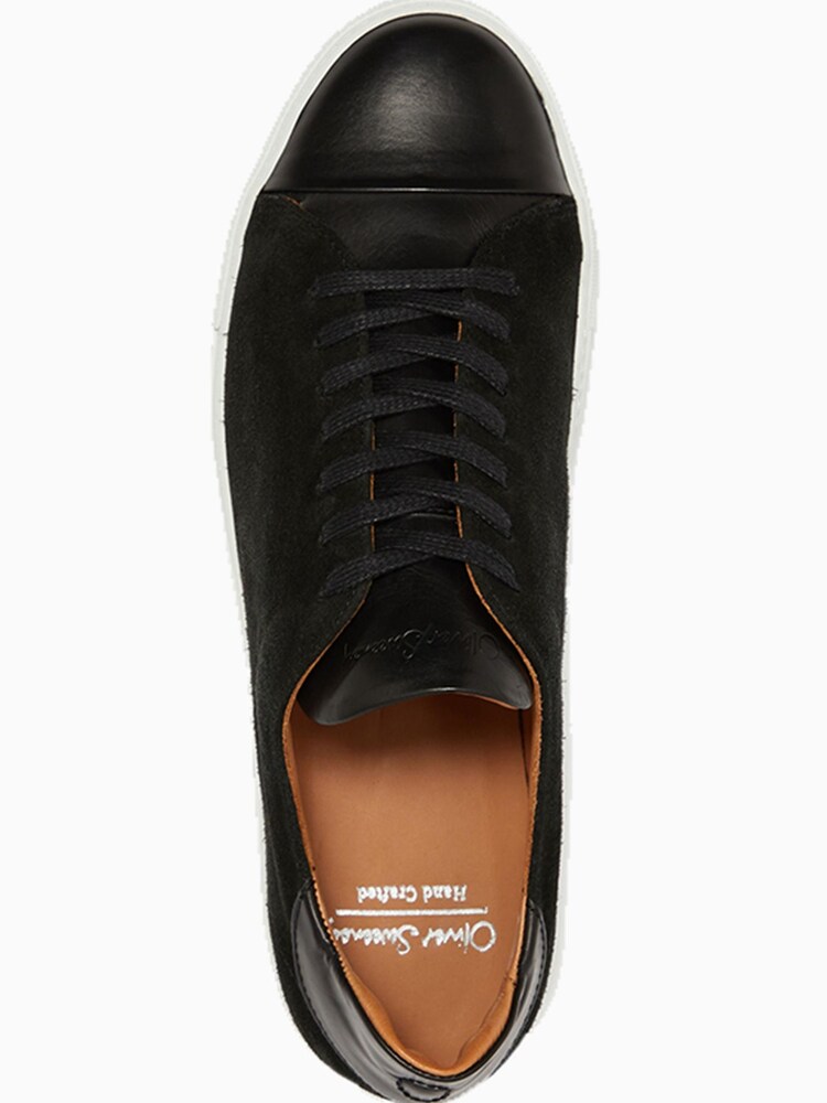 Oliver Sweeney Ossos Black Calf Leather/Suede Cupsole Trainers - Image 5 of 5