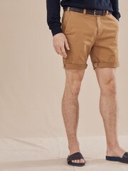 Oliver Sweeney Frades Tan Brown 100% Cotton Shorts - Image 1 of 5