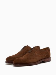 Oliver Sweeney Brown Aldeburgh Tobacco Calf Suede Oxford Brogues - Image 4 of 5