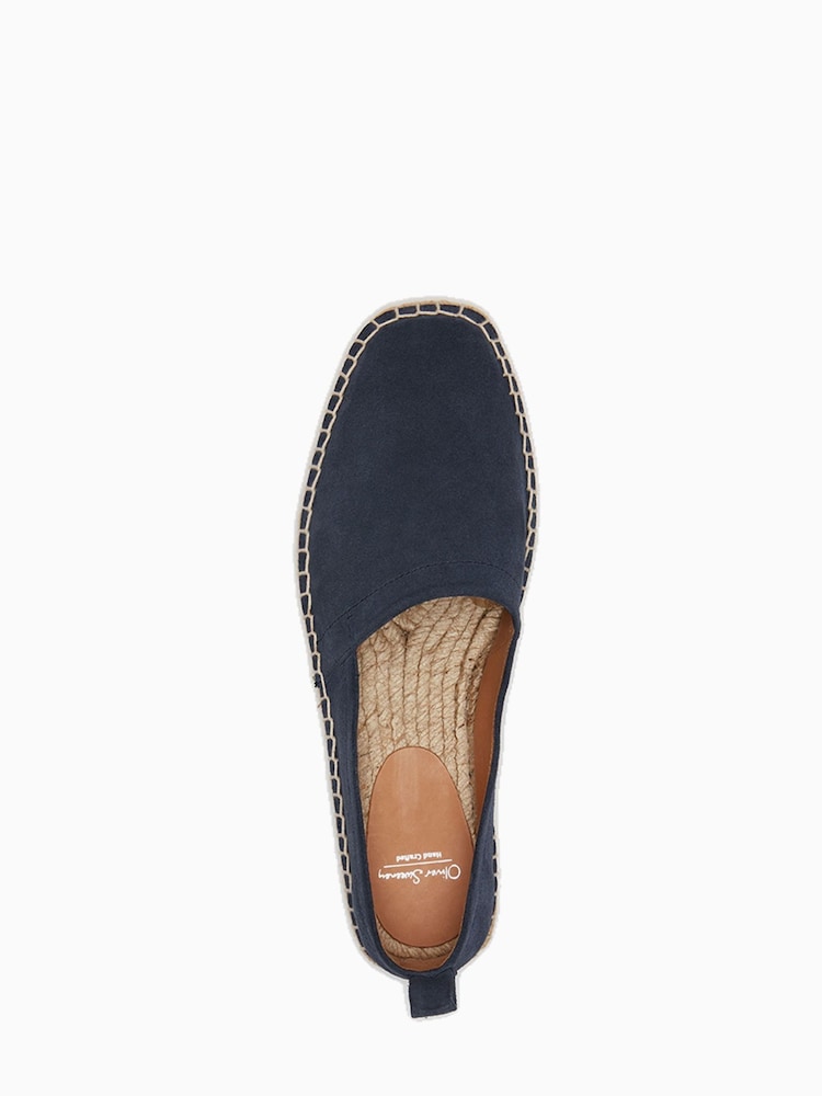 Oliver Sweeney Navy Blue Rioja Calf Suede Espadrilles - Image 5 of 5