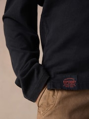 Superdry Charcoal Grey Long Sleeve Workwear Printed T-Shirt - Image 5 of 11