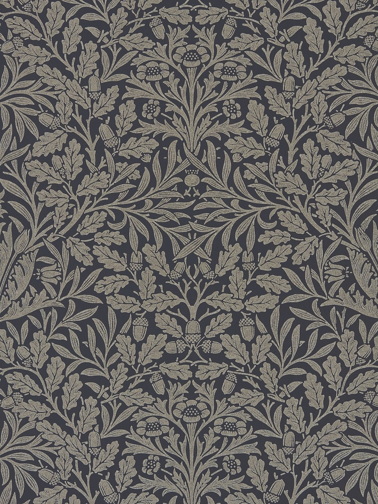 Morris & Co. Black Pure Acorn Wallpaper - Image 1 of 1