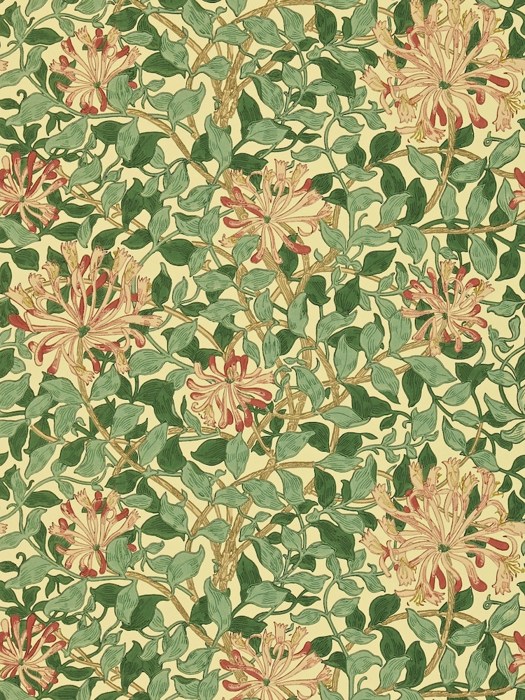 Morris & Co. Green Honeysuckle Wallpaper - Image 2 of 2