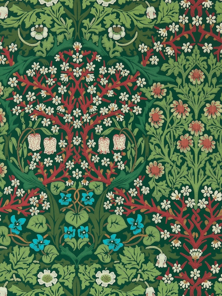 Morris & Co. Green Blackthorn Wallpaper - Image 1 of 1